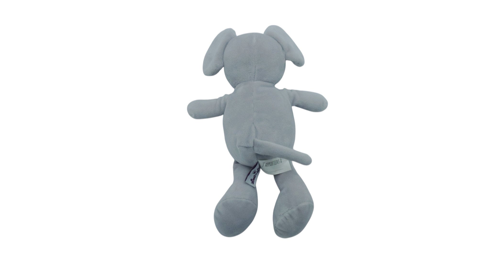Peluche souris gris-bleu - Luc et Léa 24 cm