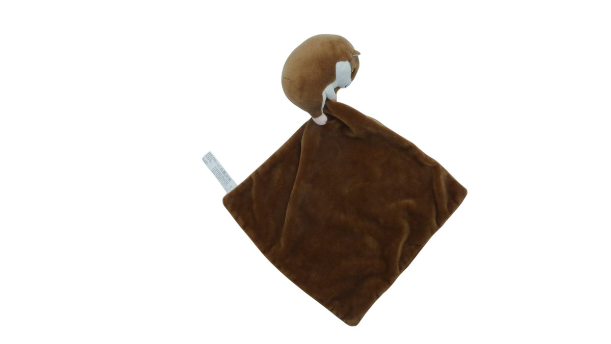 Peluche hamster marron et blanc avec mouchoir – Zeeman 10 cm