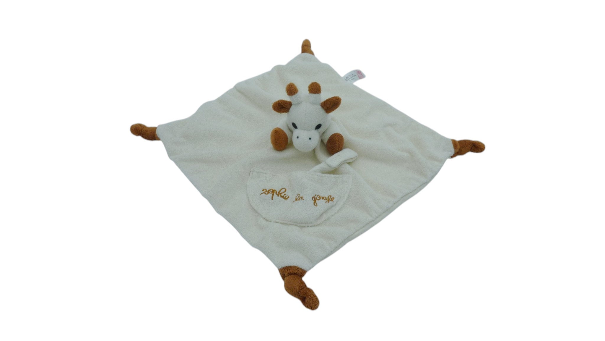 Doudou Sophie la girafe plat - attache tétine - Vulli