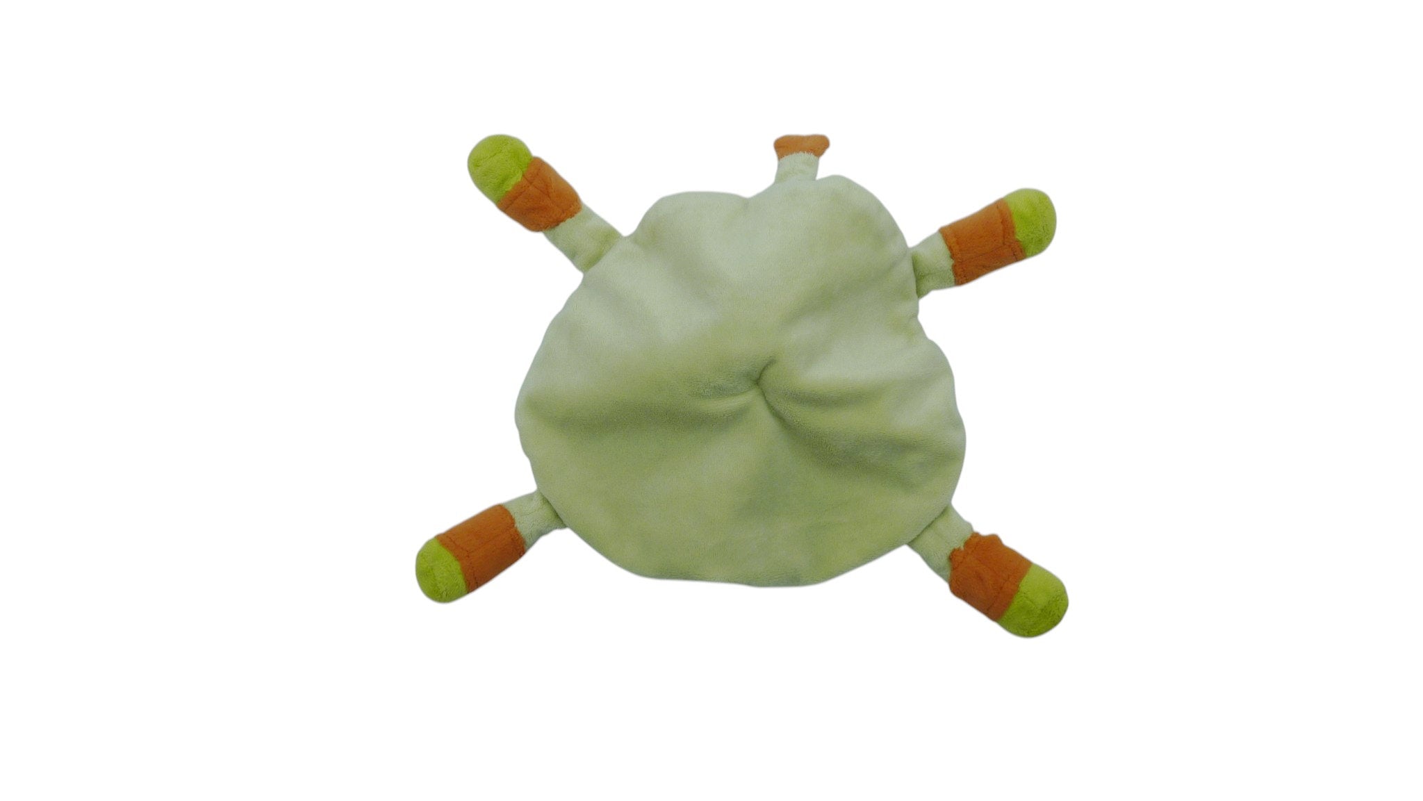 Doudou cheval plat vert orange - Kimbaloo