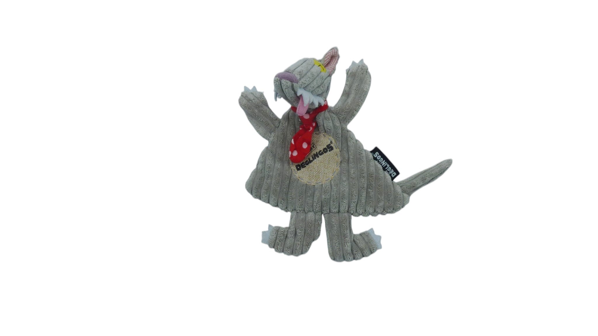 Doudou loup Bigbos plat gris - Les Déglingos