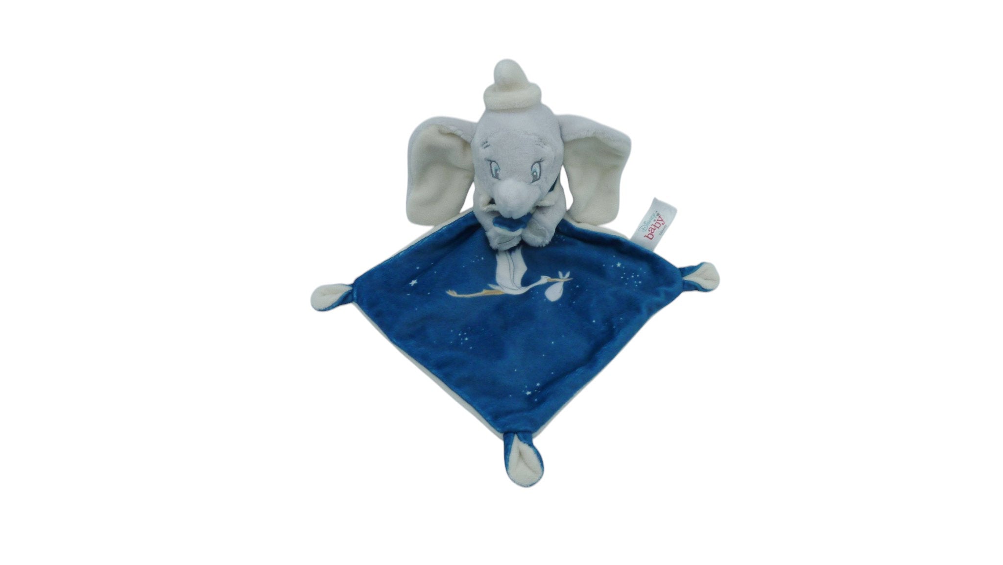 Doudou mouchoir éléphant Dumbo bleu - Disney