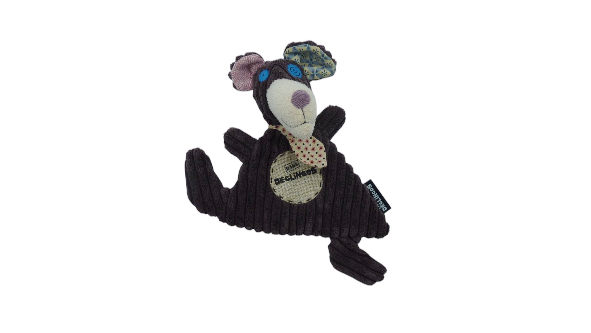 Doudou ours Gromos plat - Les Déglingos