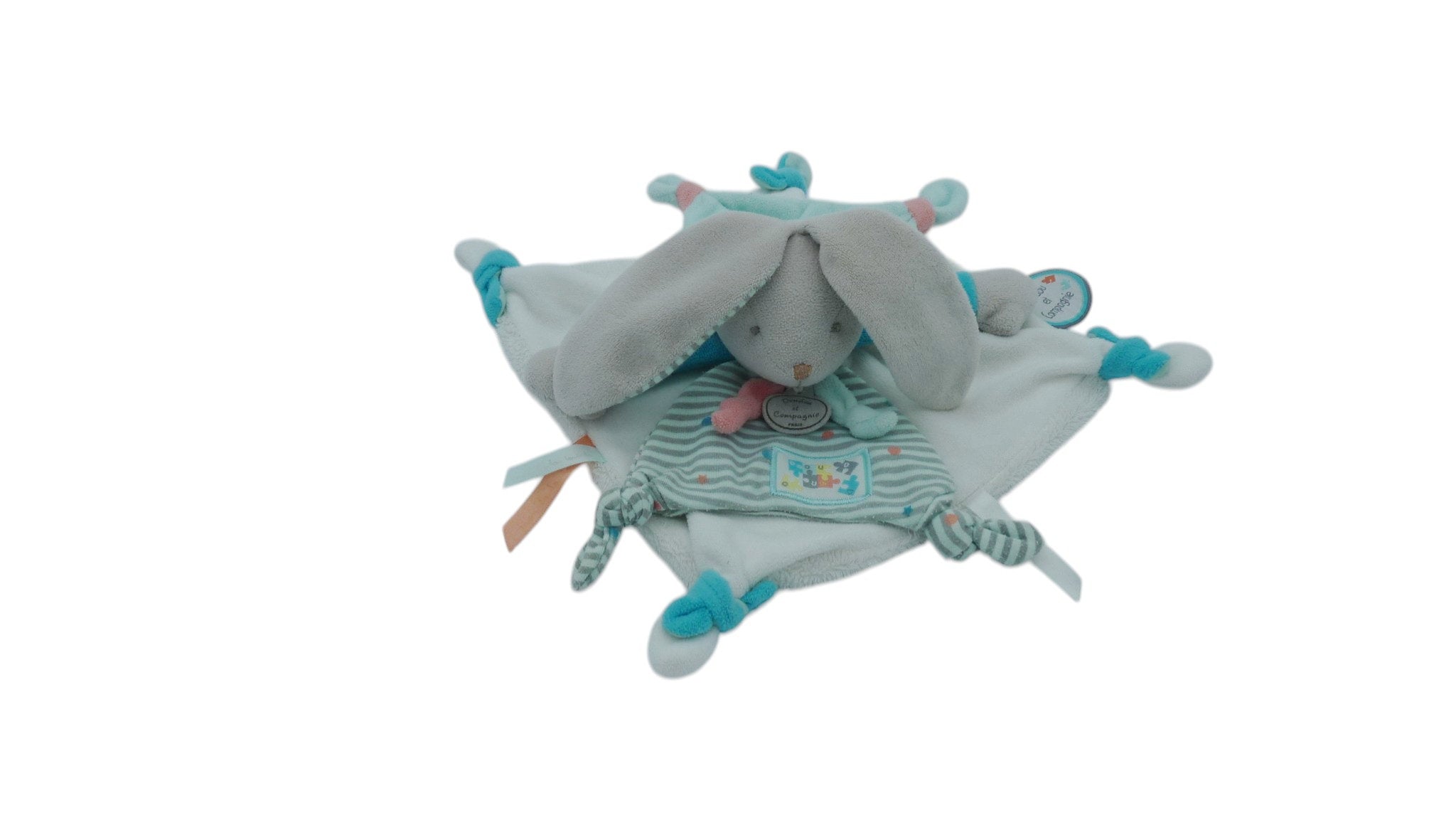 Doudou lapin plat - Happy & Pearly - DC2986 Doudou et Compagnie