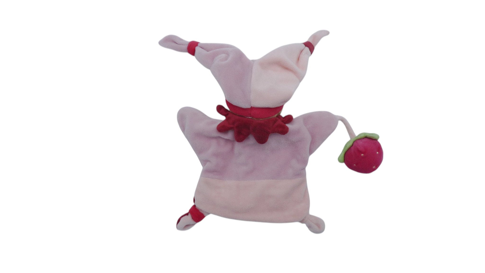 Doudou ours marionnette Mario rose parme - DC1492 Doudou et Compagnie