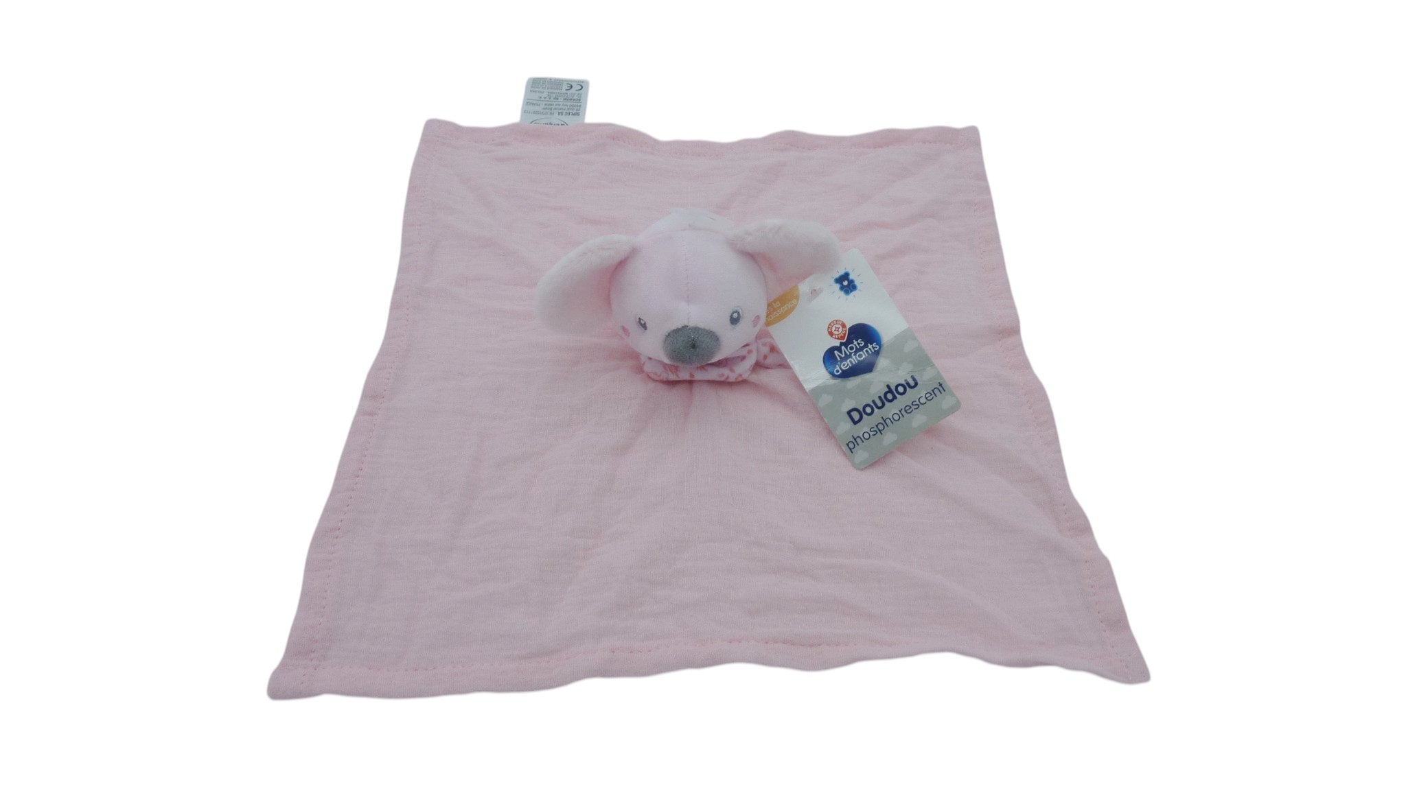 Doudou koala plat lange rose - Mots d'Enfants