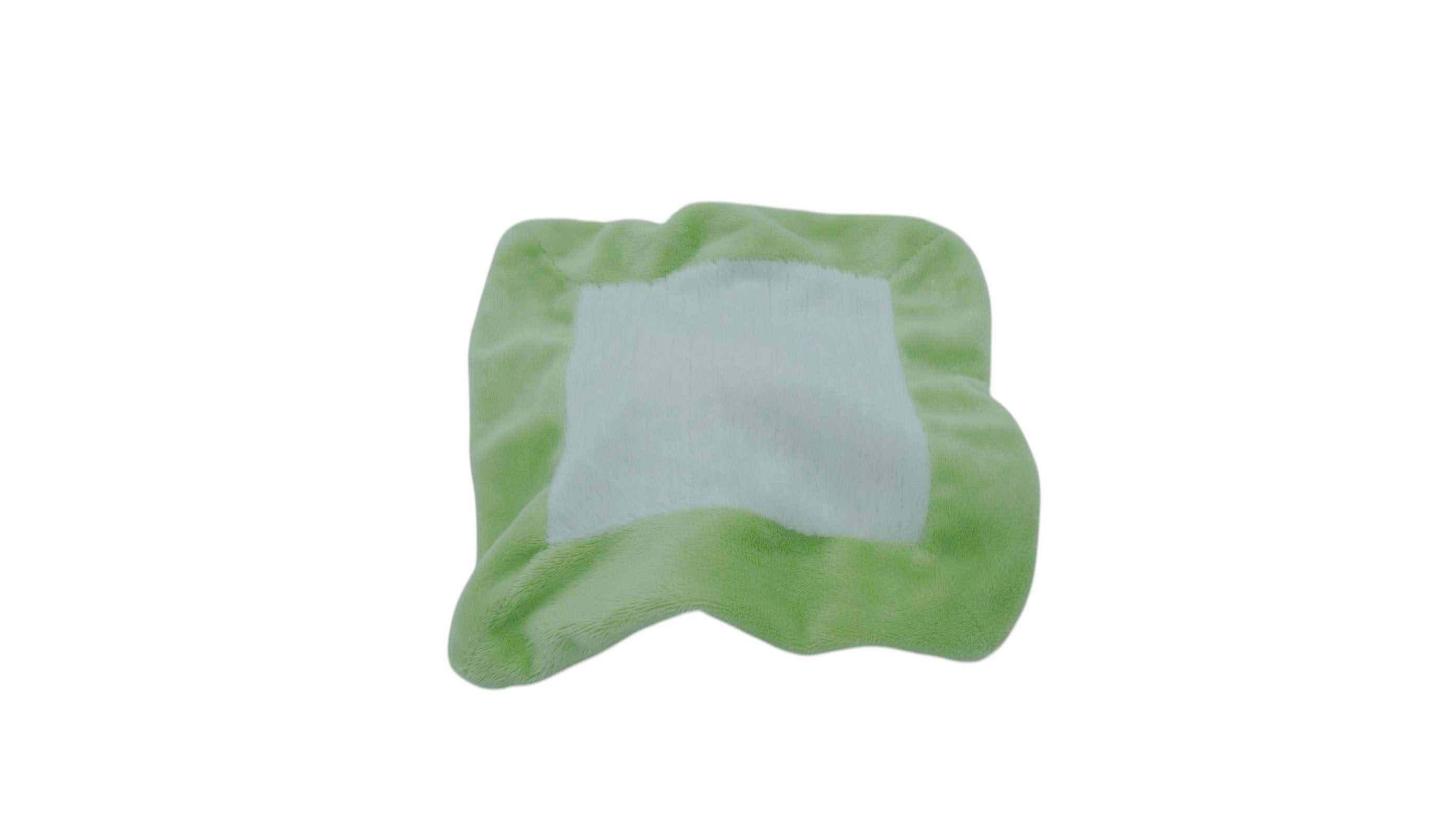 Doudou souris plat Natoudou blanc vert - CMP