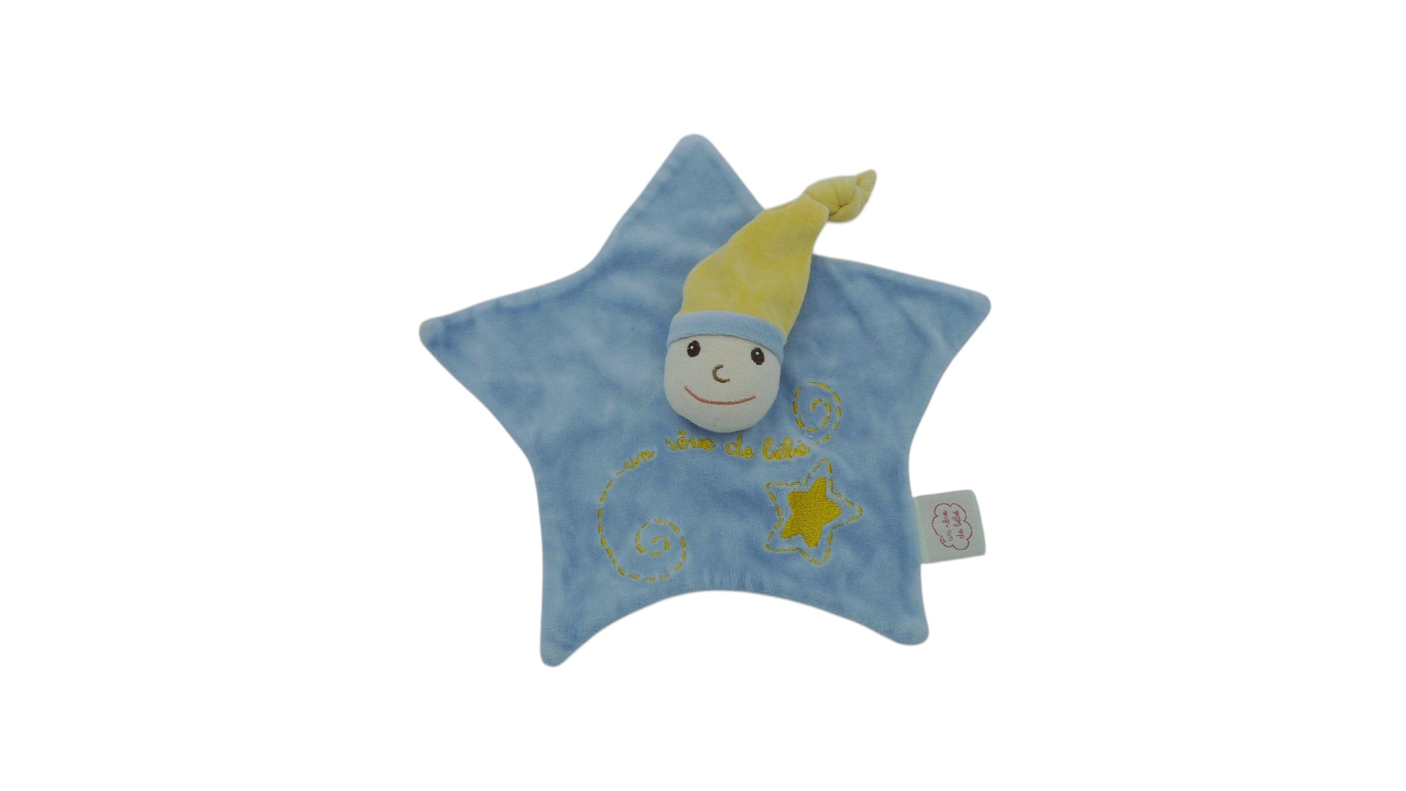Doudou lutin plat bleu jaune - CMP