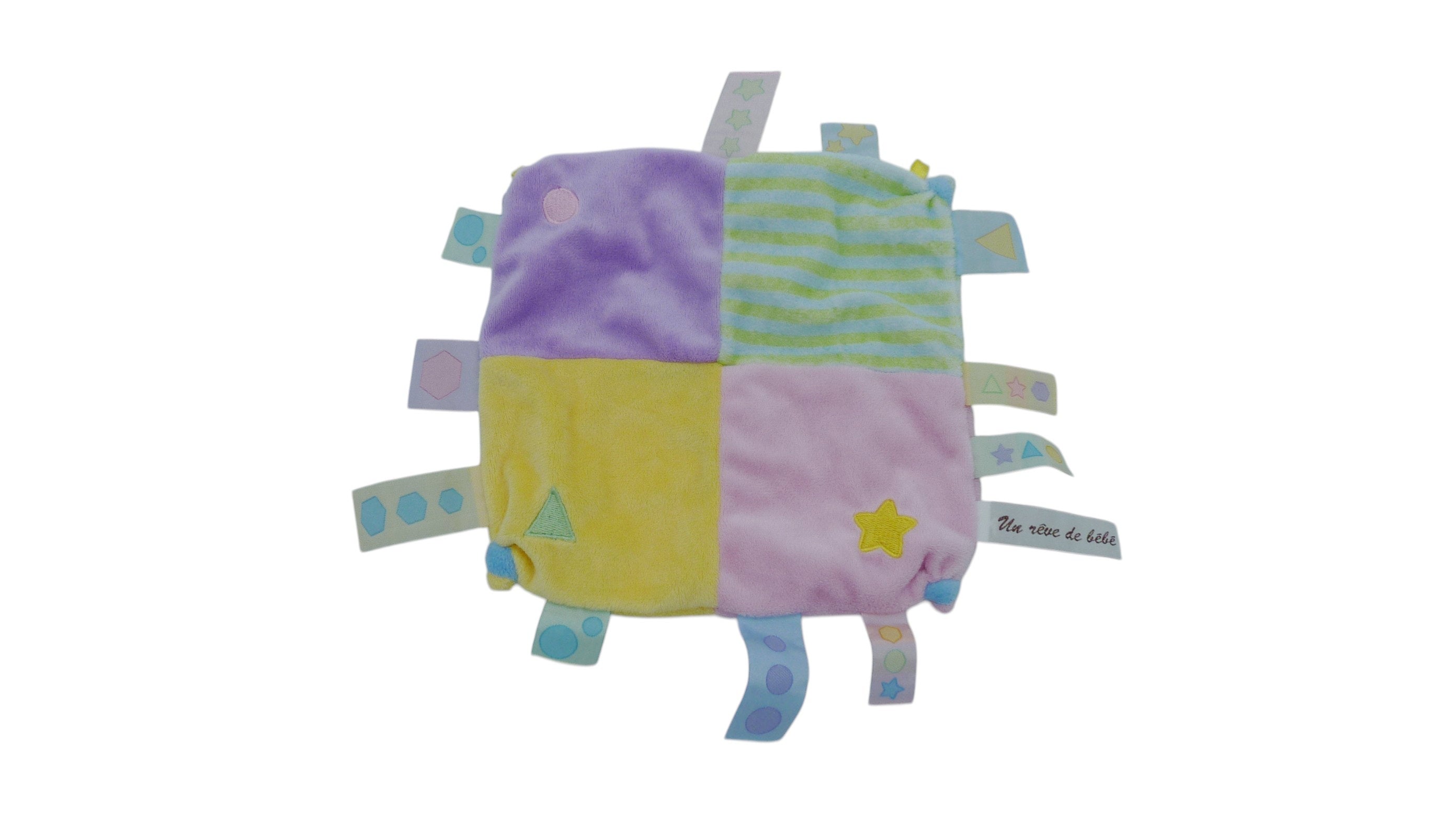 Doudou carré plat multicolore - CMP