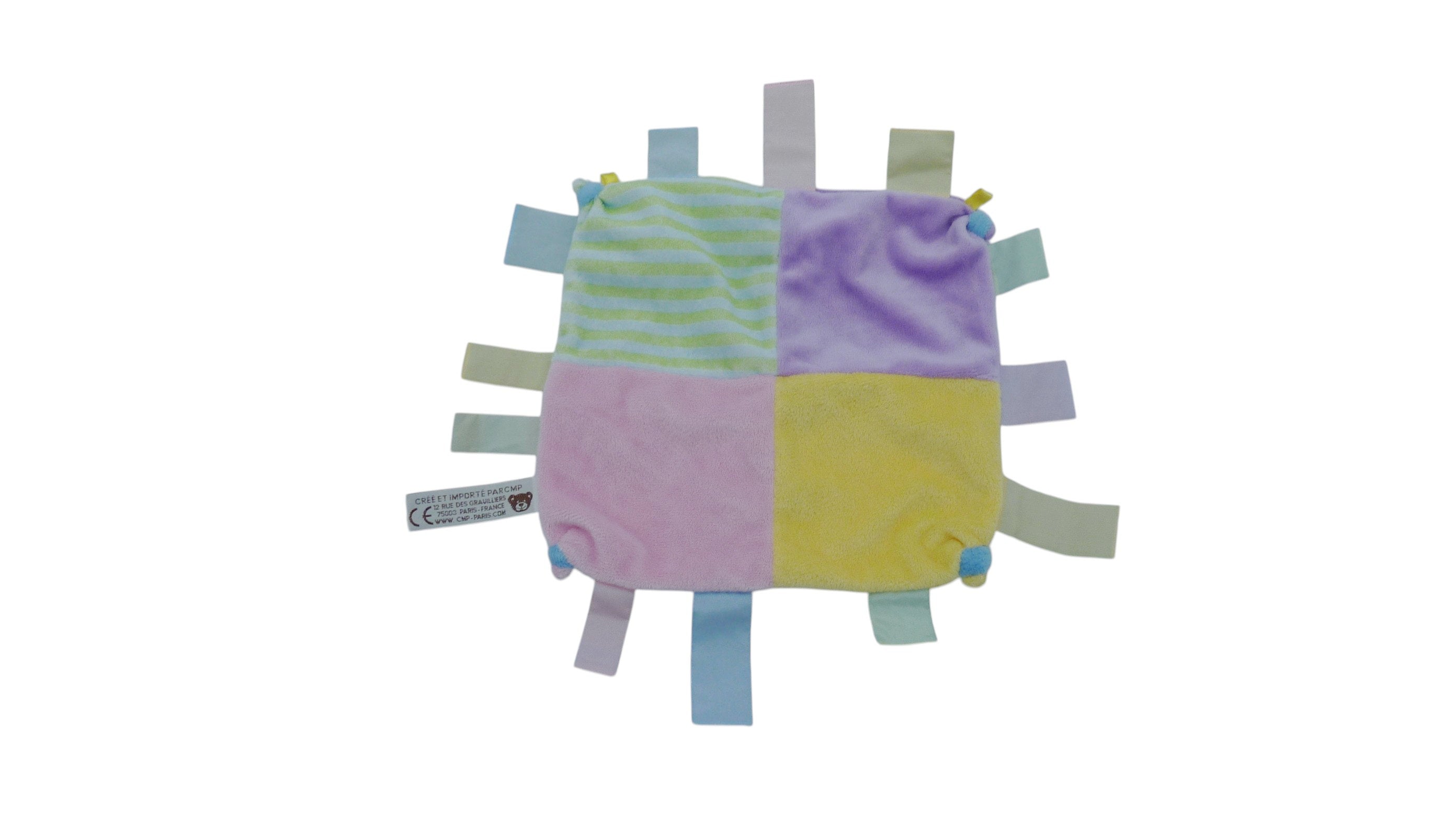 Doudou carré plat multicolore - CMP