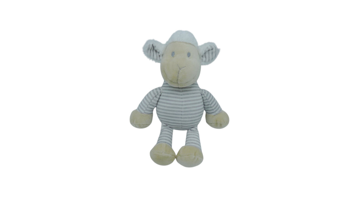 Peluche mouton beige rayures - Filantex 26 cm
