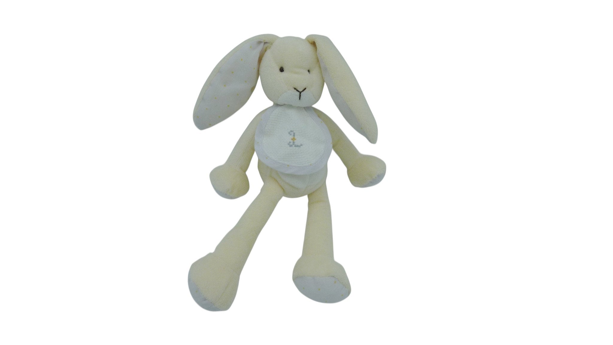 Peluche lapin jaune pâle - DMC 24 cm
