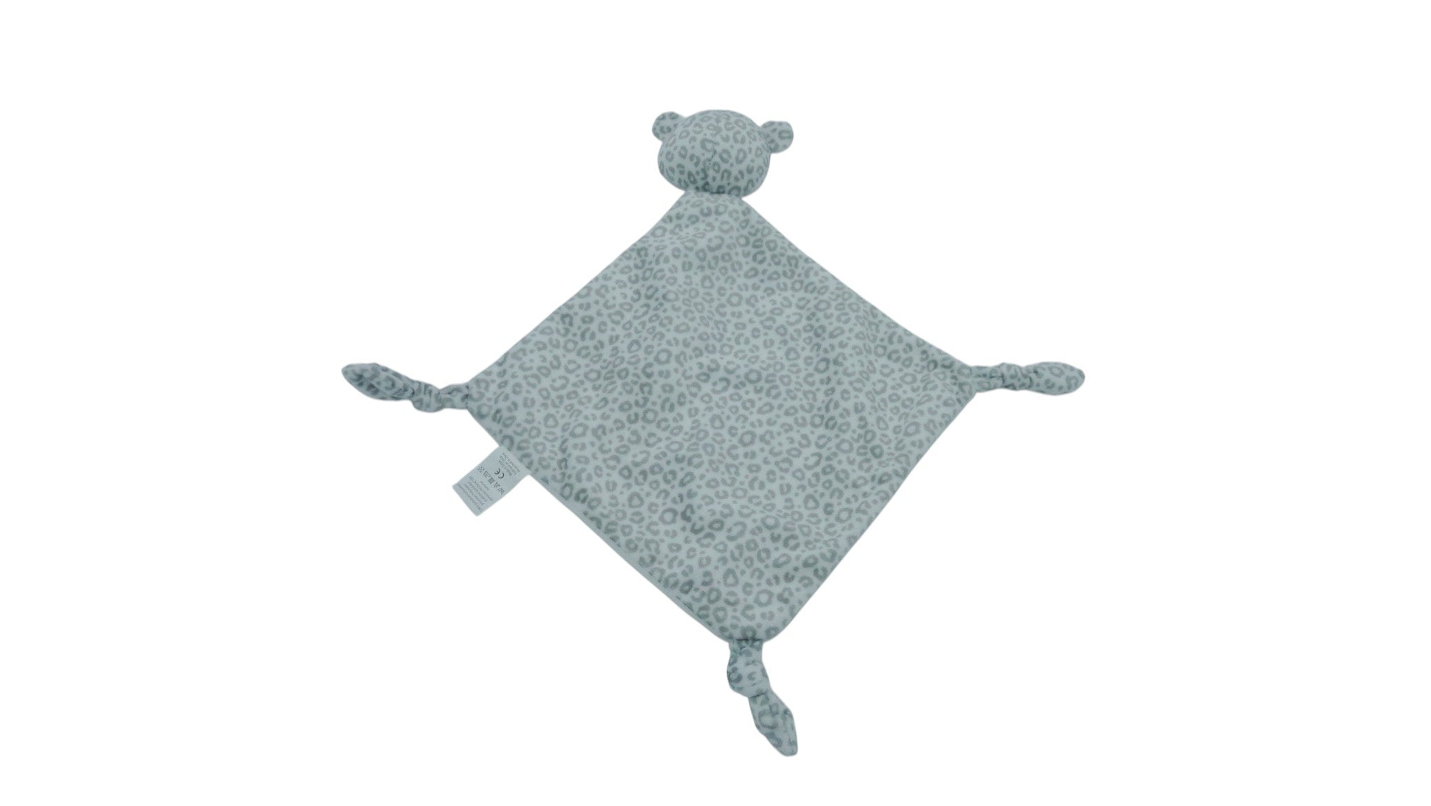 Doudou plat léopard blanc-gris - Apollo