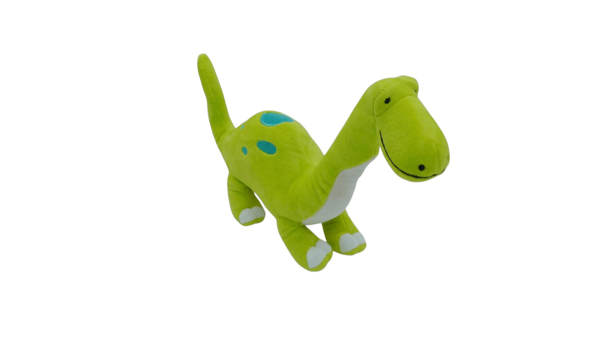 Peluche dinosaure verte et blanche à motifs bleus – Sergent Major 34 cm