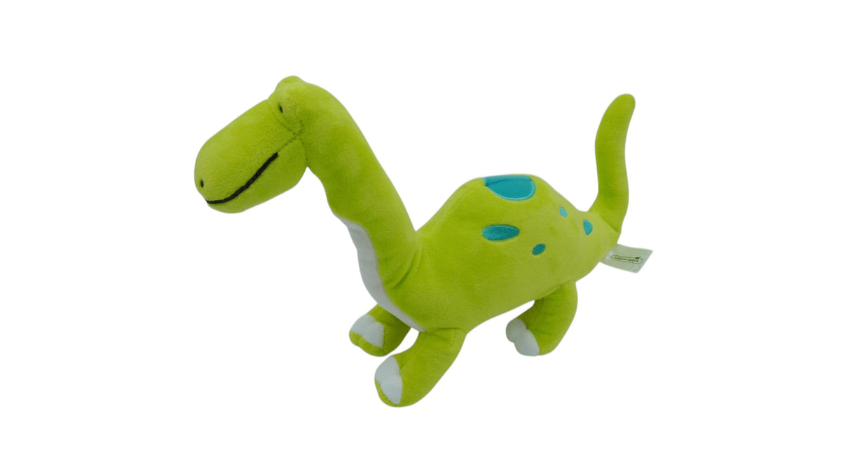 Peluche dinosaure verte et blanche à motifs bleus – Sergent Major 34 cm