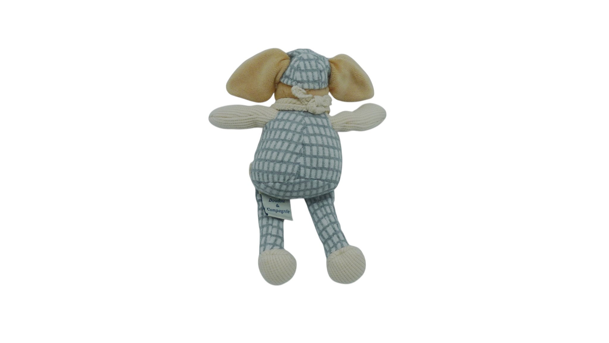 Peluche lapin marron gris - Doudou et Compagnie 20 cm