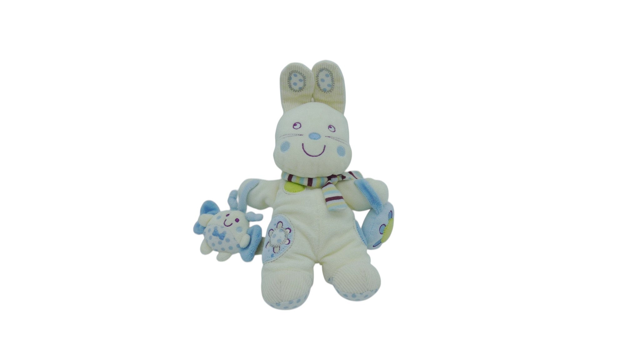 Peluche éveil lapin crème - Nicotoy 25 cm