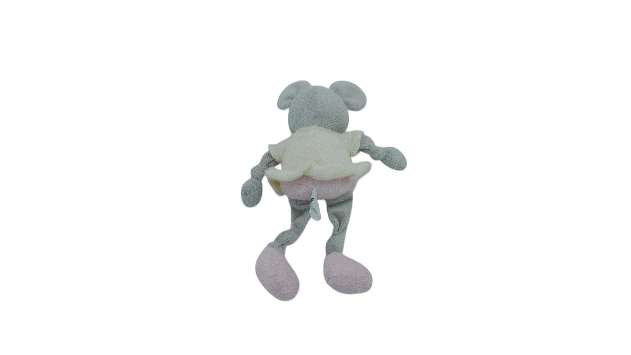 peluche souris gris rose - Nicotoy 24 cm