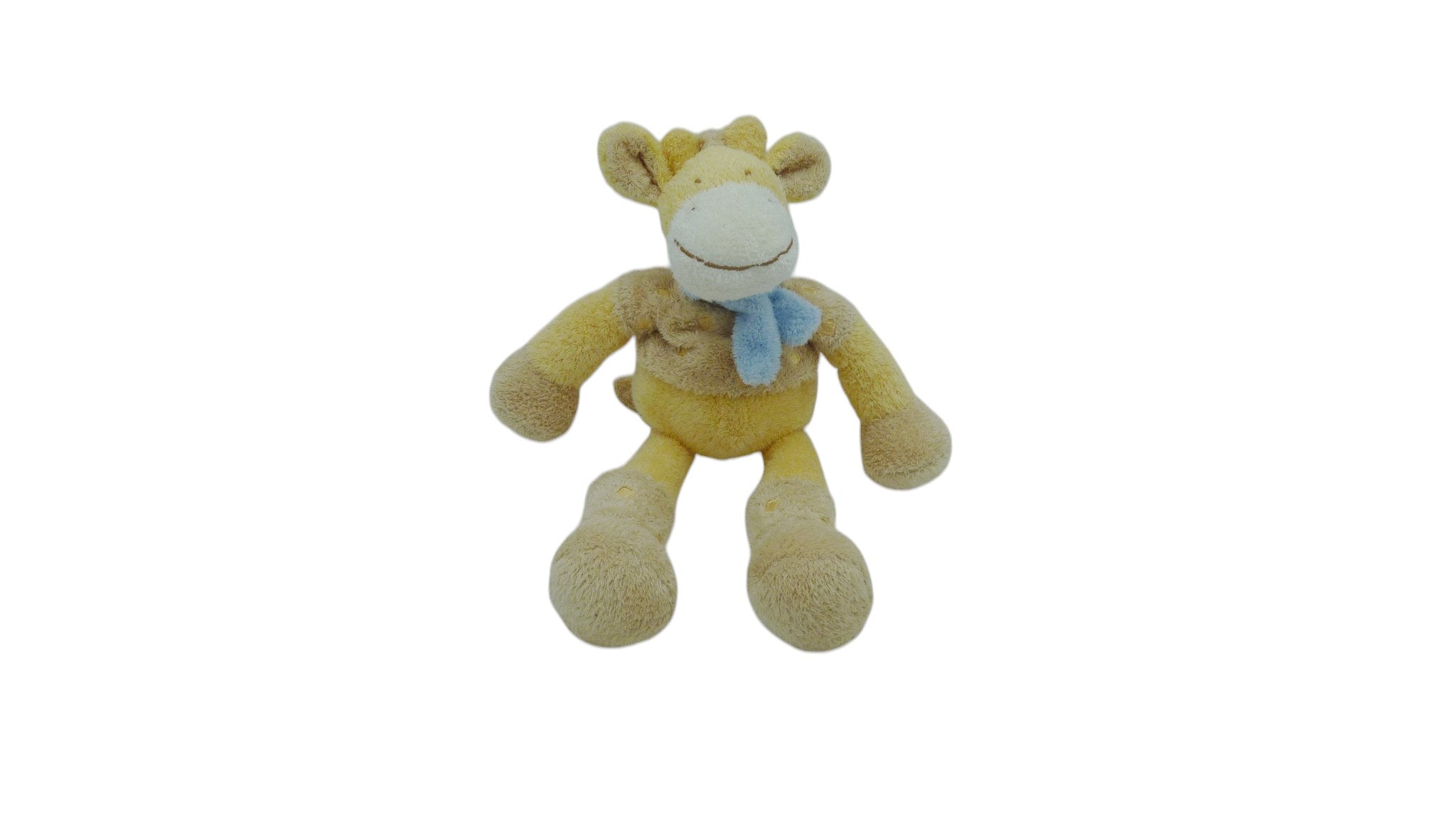 Peluche girafe jaune marron - Nicotoy 27 cm