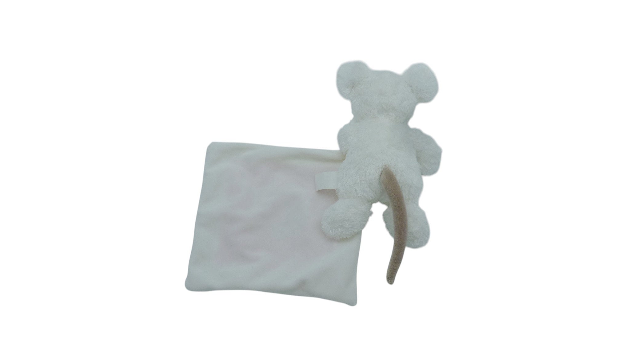 Peluche mouchoir souris blanc rose - Nicotoy Simba Dickie 21 cm