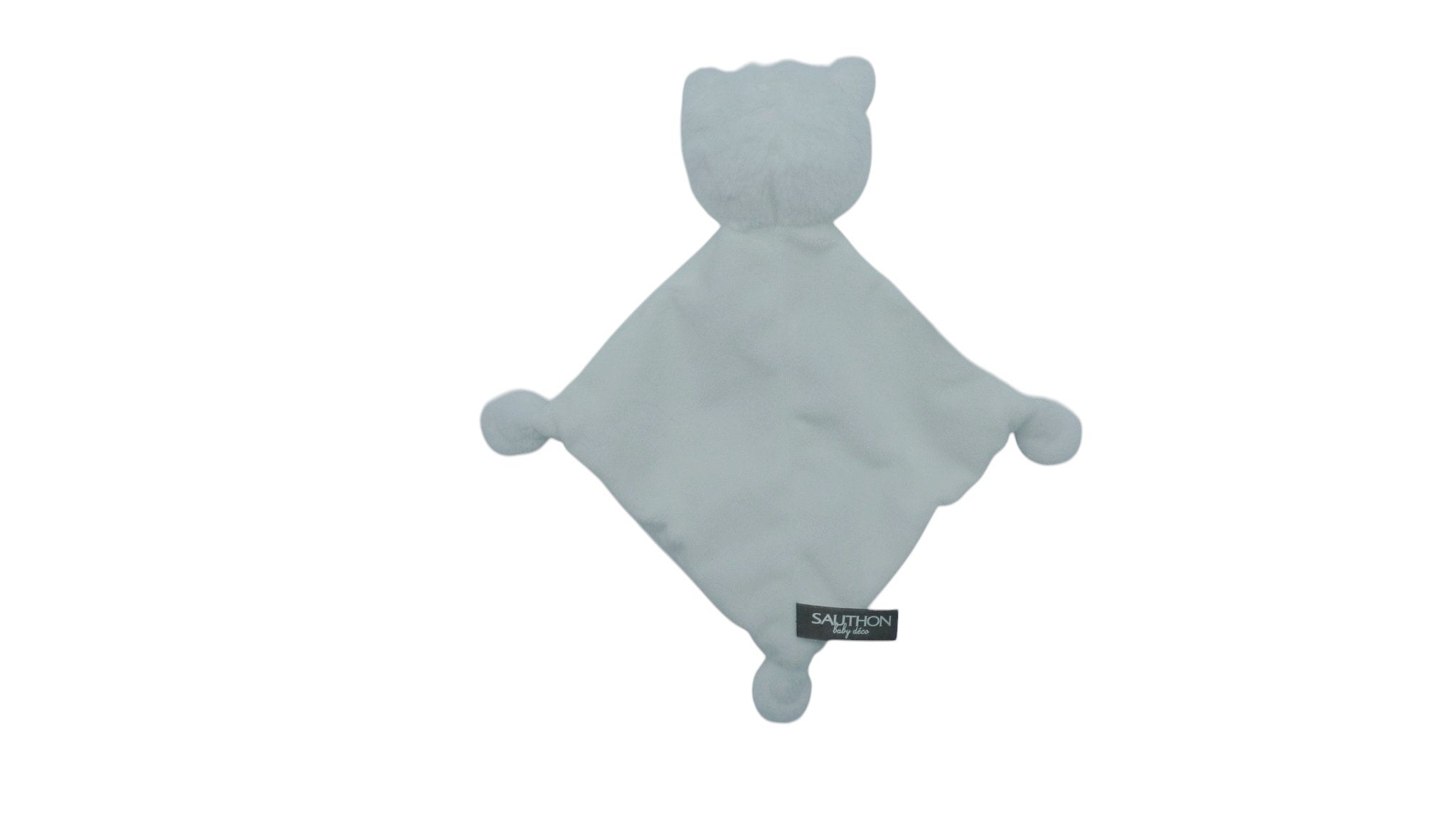 Doudou ours plat Celeste blanc - Sauthon