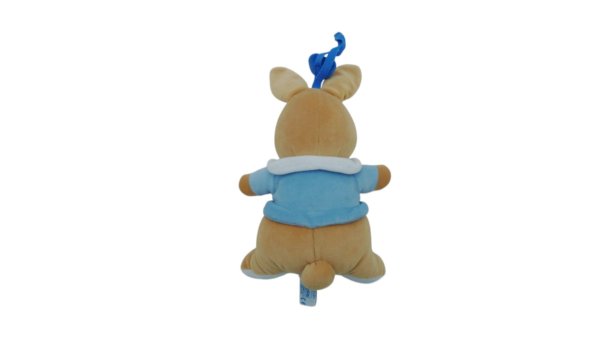 Peluche lapin marron bleu et blanc avec grelot – Chicco 23 cm