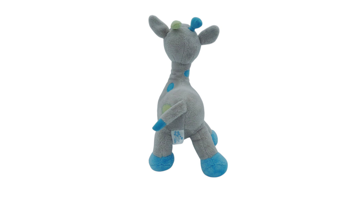 Peluche girafe Arthur et Lola grise et bleue – 26 cm