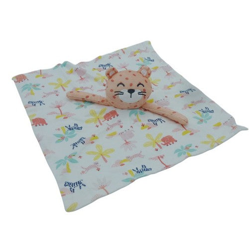 Doudou tigre plat blanc orange - Inextenso