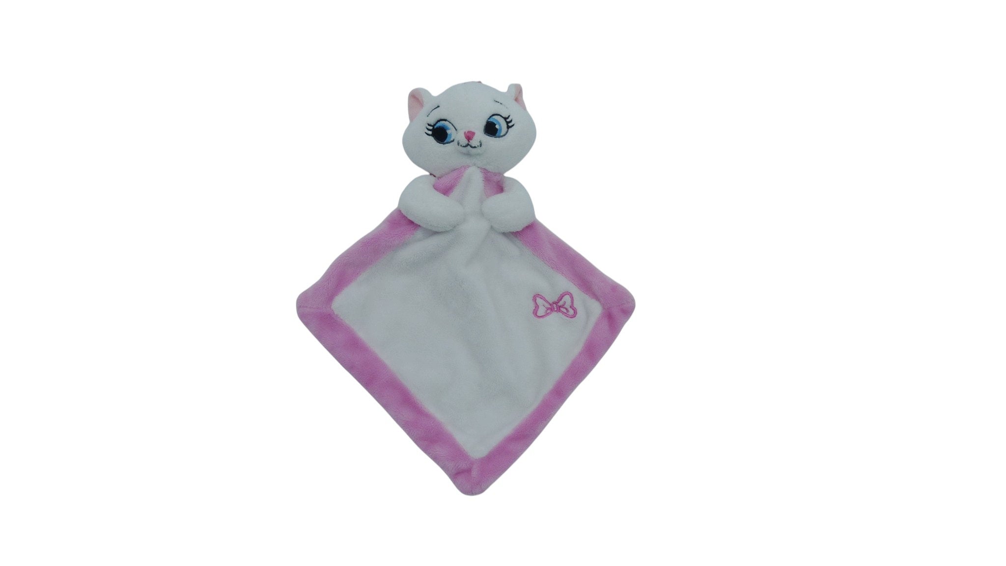 Doudou chat plat Marie Aristochats blanc rose - Disney