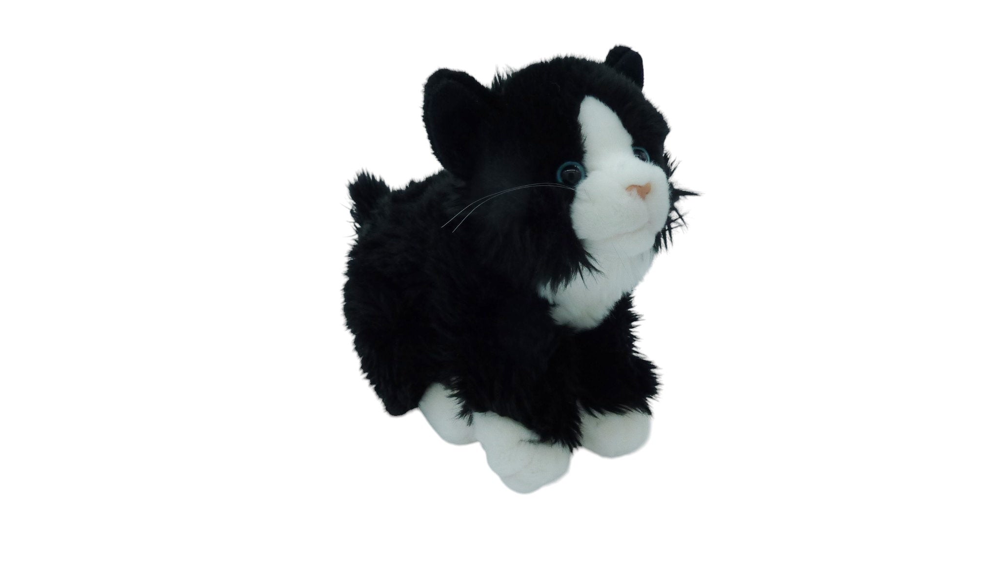 Peluche chat noir blanc - Nicotoy 24 cm