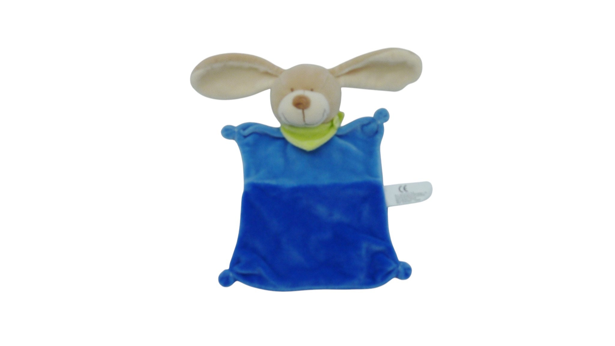 Doudou lapin plat bleu - Nicotoy