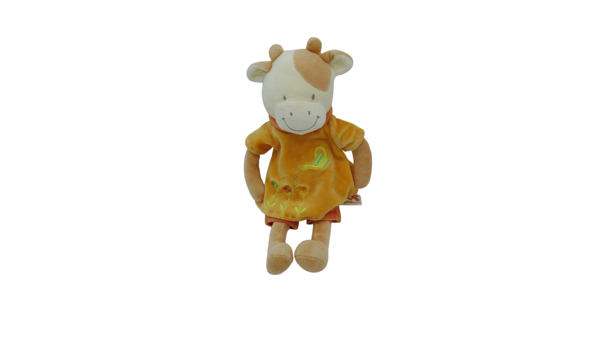 Peluche vache orange - Nicotoy 33 cm