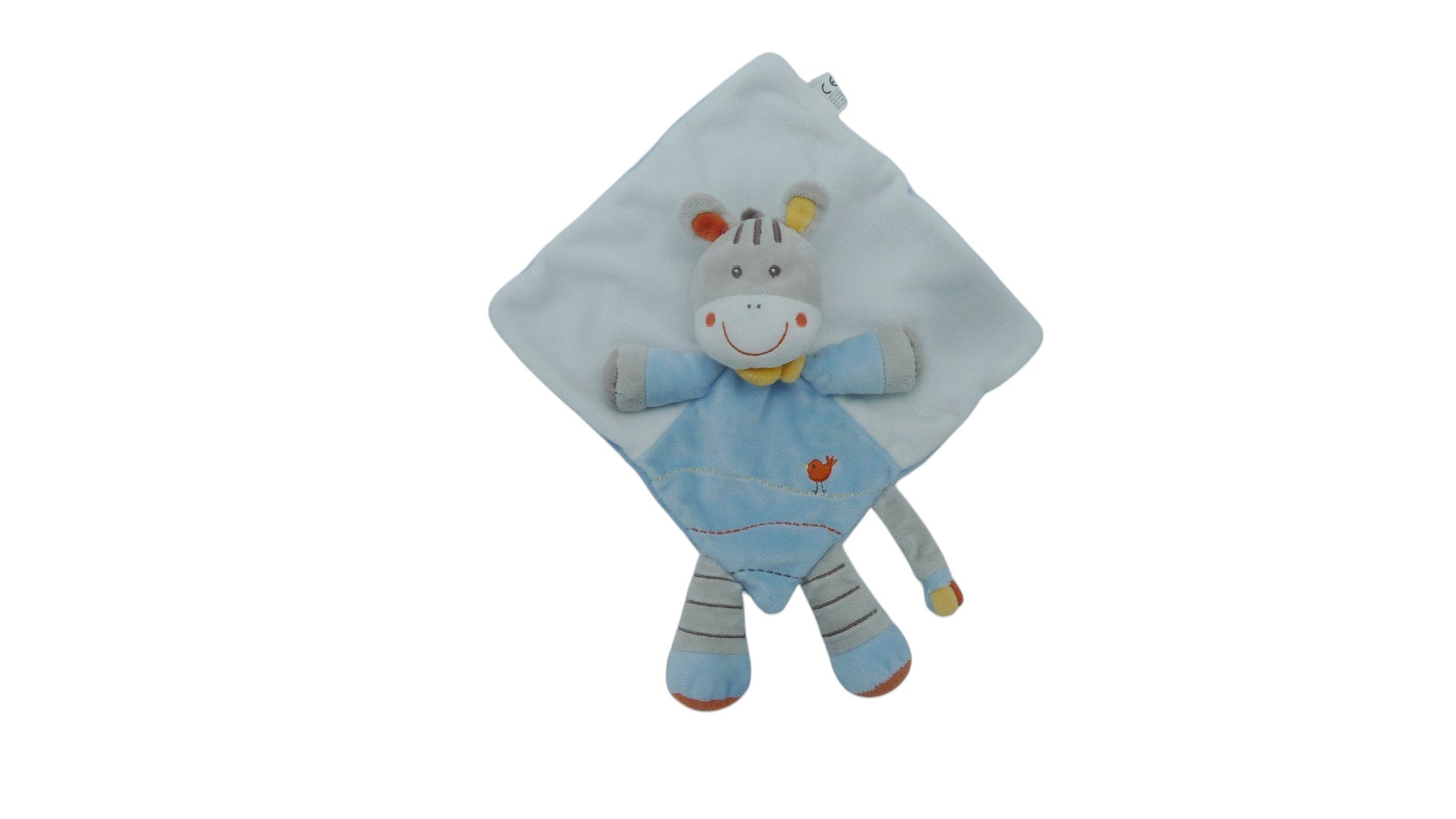 Doudou zèbre plat bleu blanc - Nicotoy Simba Dickie