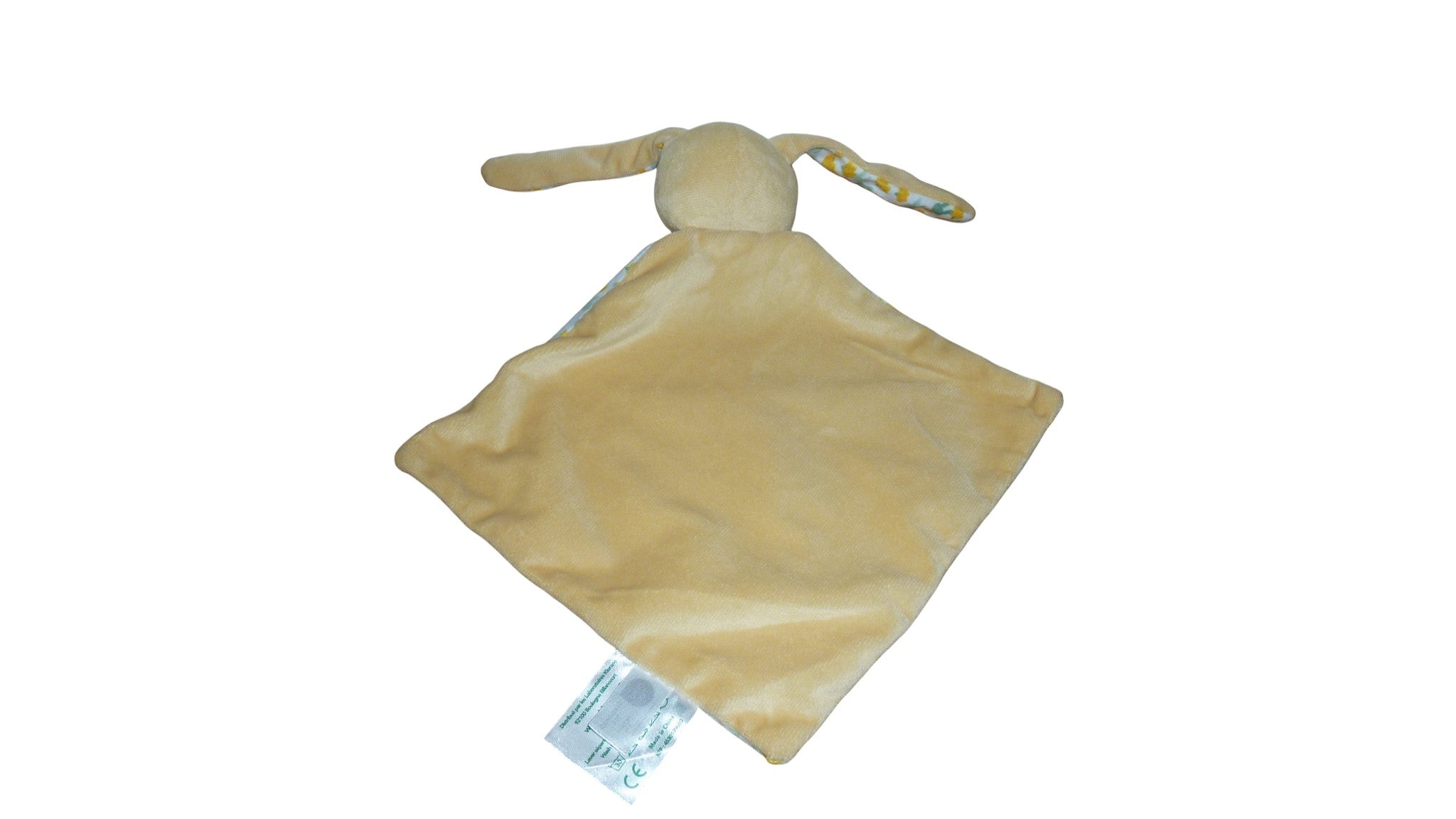 Doudou lapin plat marron blanc - Klorane