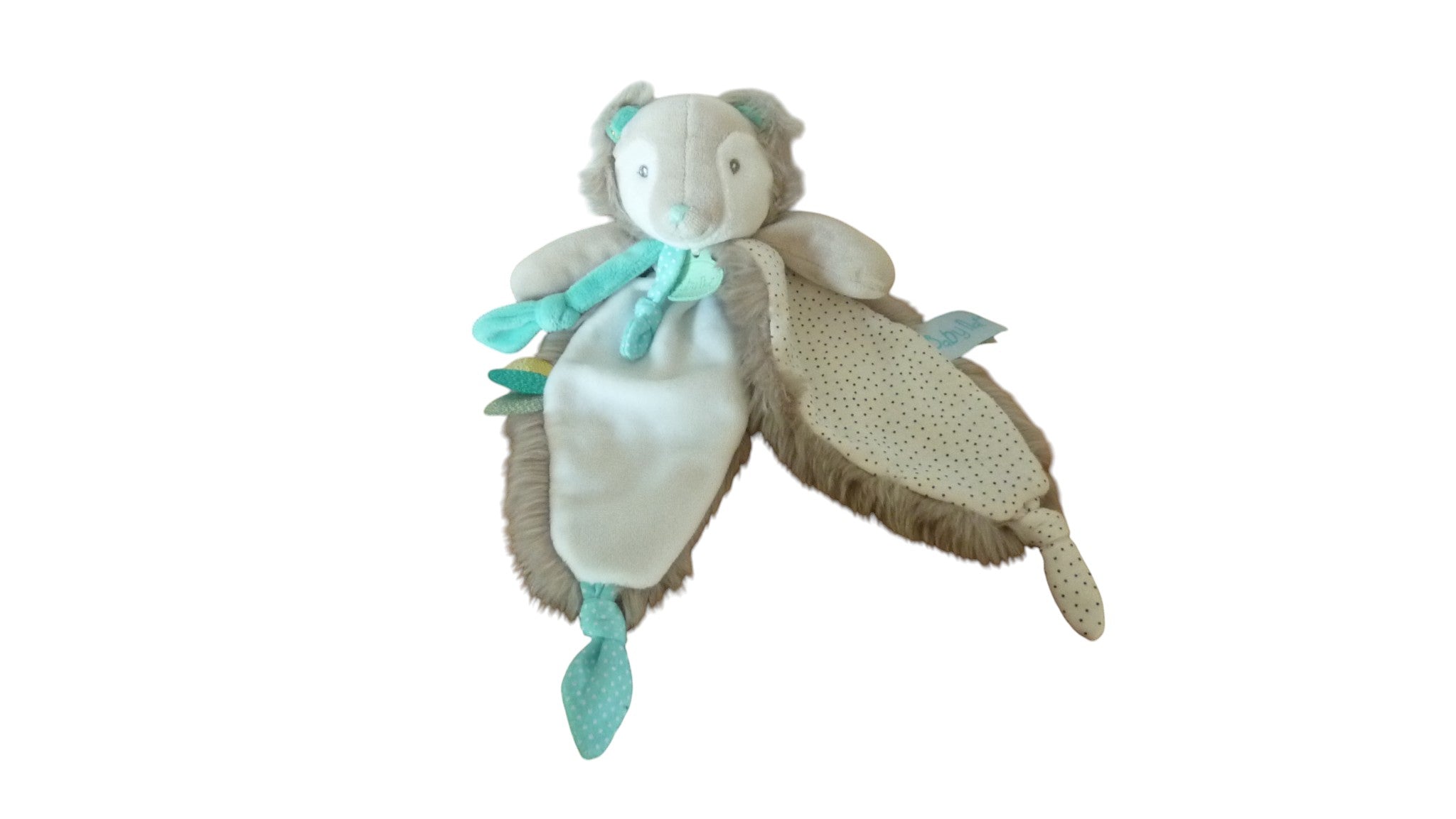 Doudou ours plat gris - Frisounours - BN0382 Baby'Nat