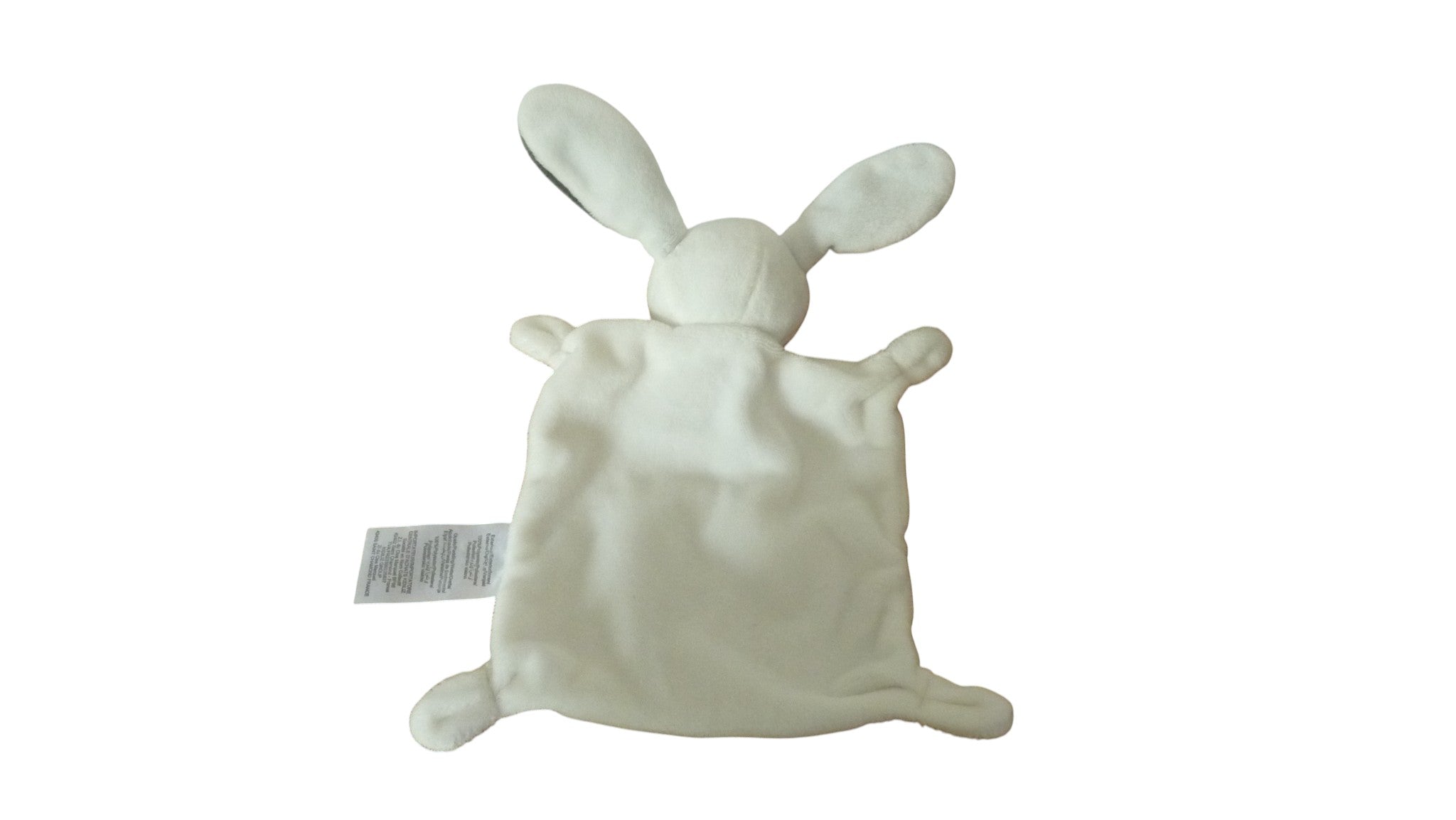 Doudou lapin plat blanc - Grain de Blé