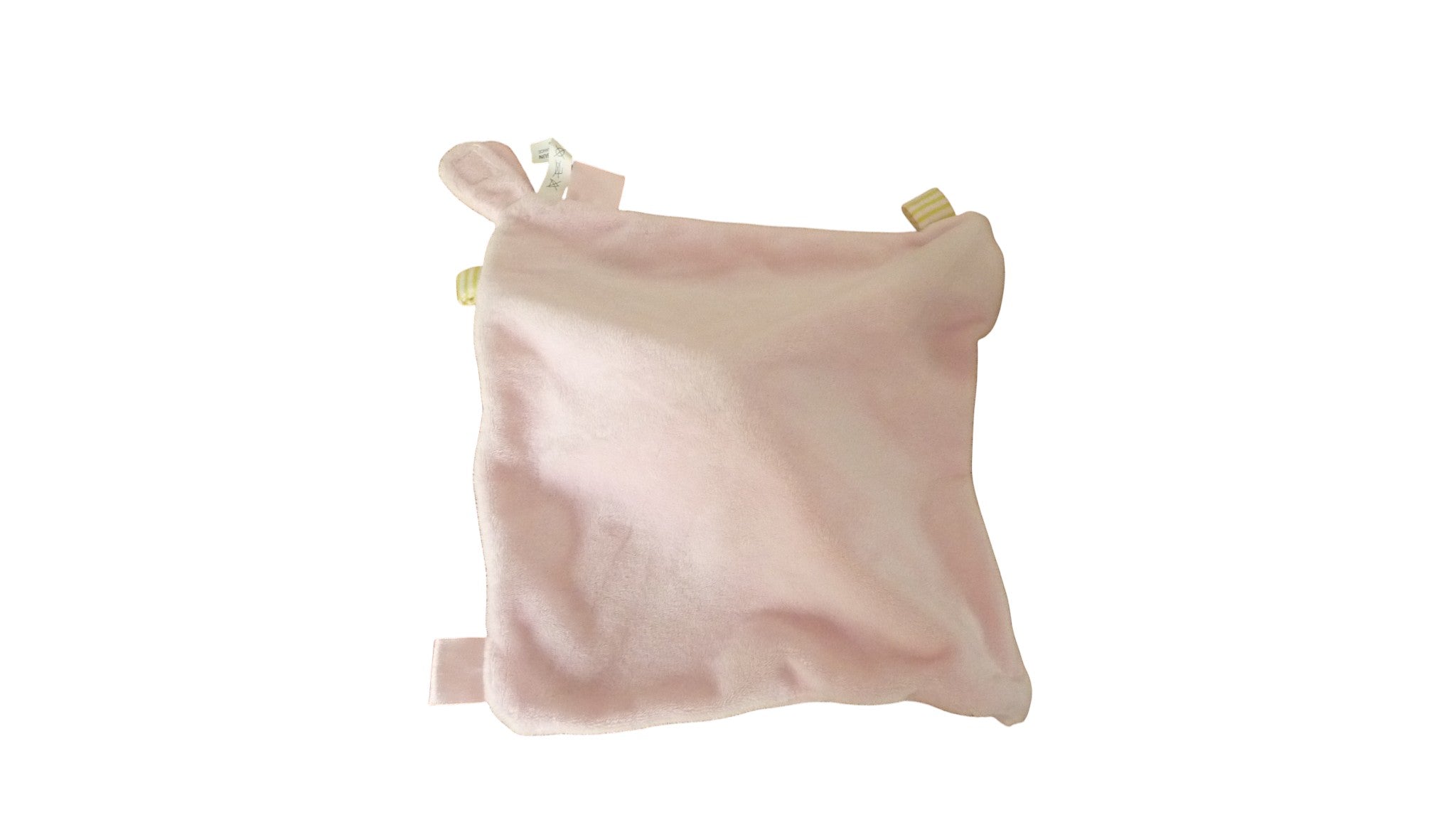 Doudou âne plat attache tétine rose - Textisun