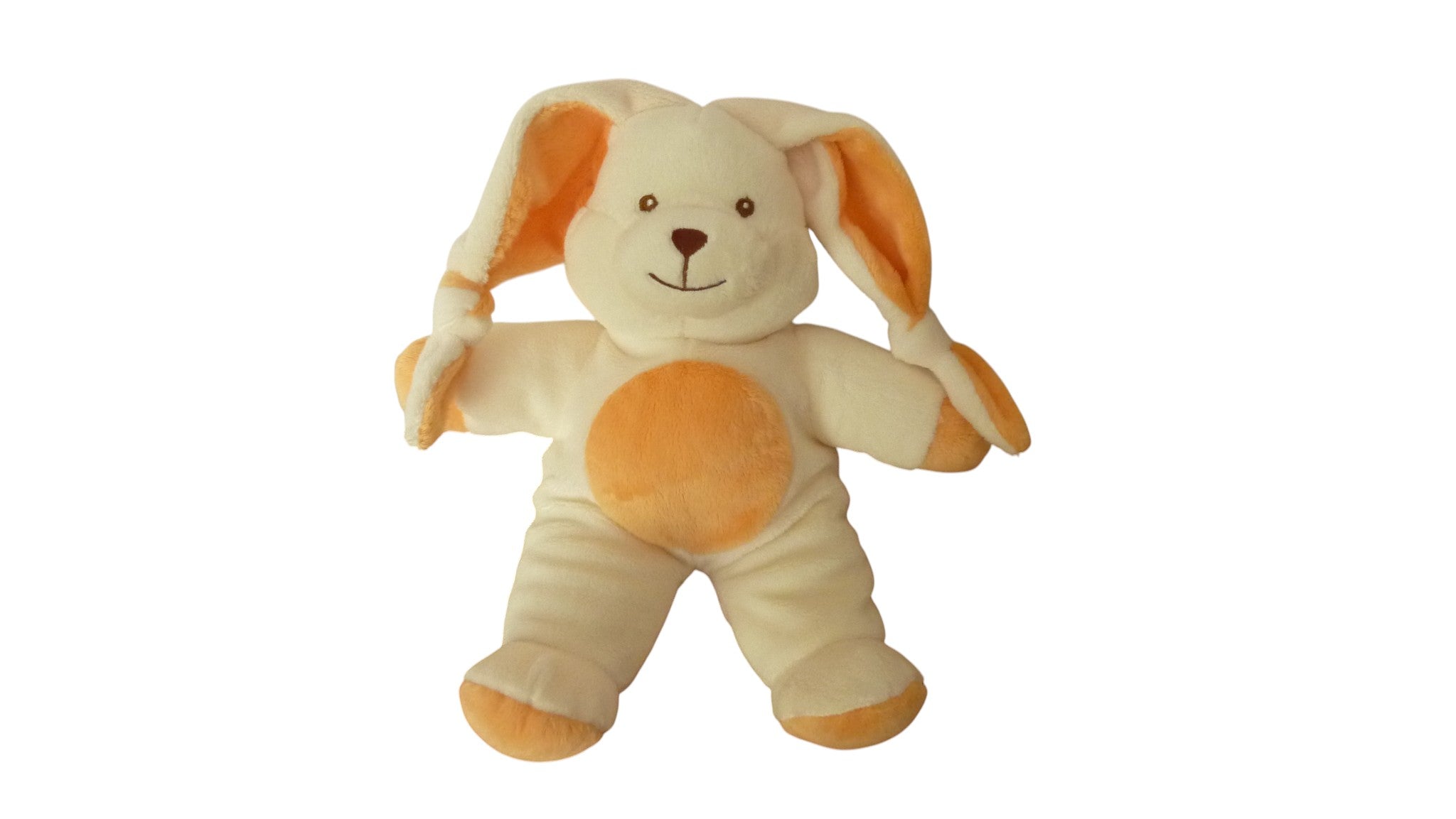 Peluche lapin crème orange - Gipsy 28 cm
