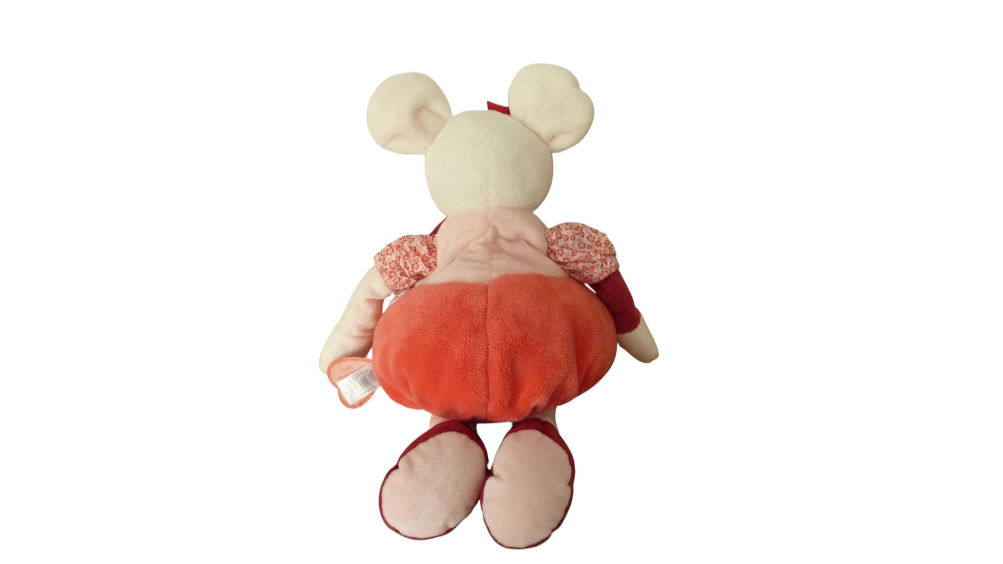 Peluche souris Clémentine rouge rose - DC2615 Doudou et Compagnie 40 cm