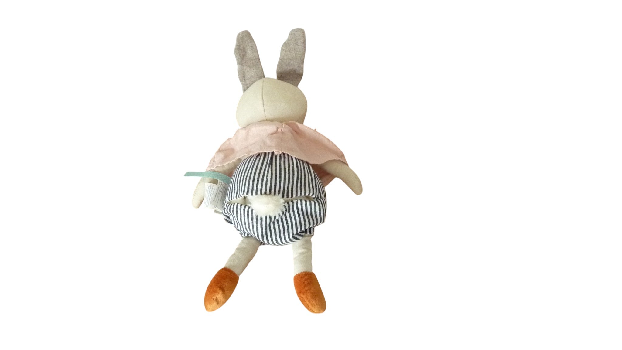 Peluche musicale lapin beige rose - Après la Pluie - Moulin Roty 30 cm