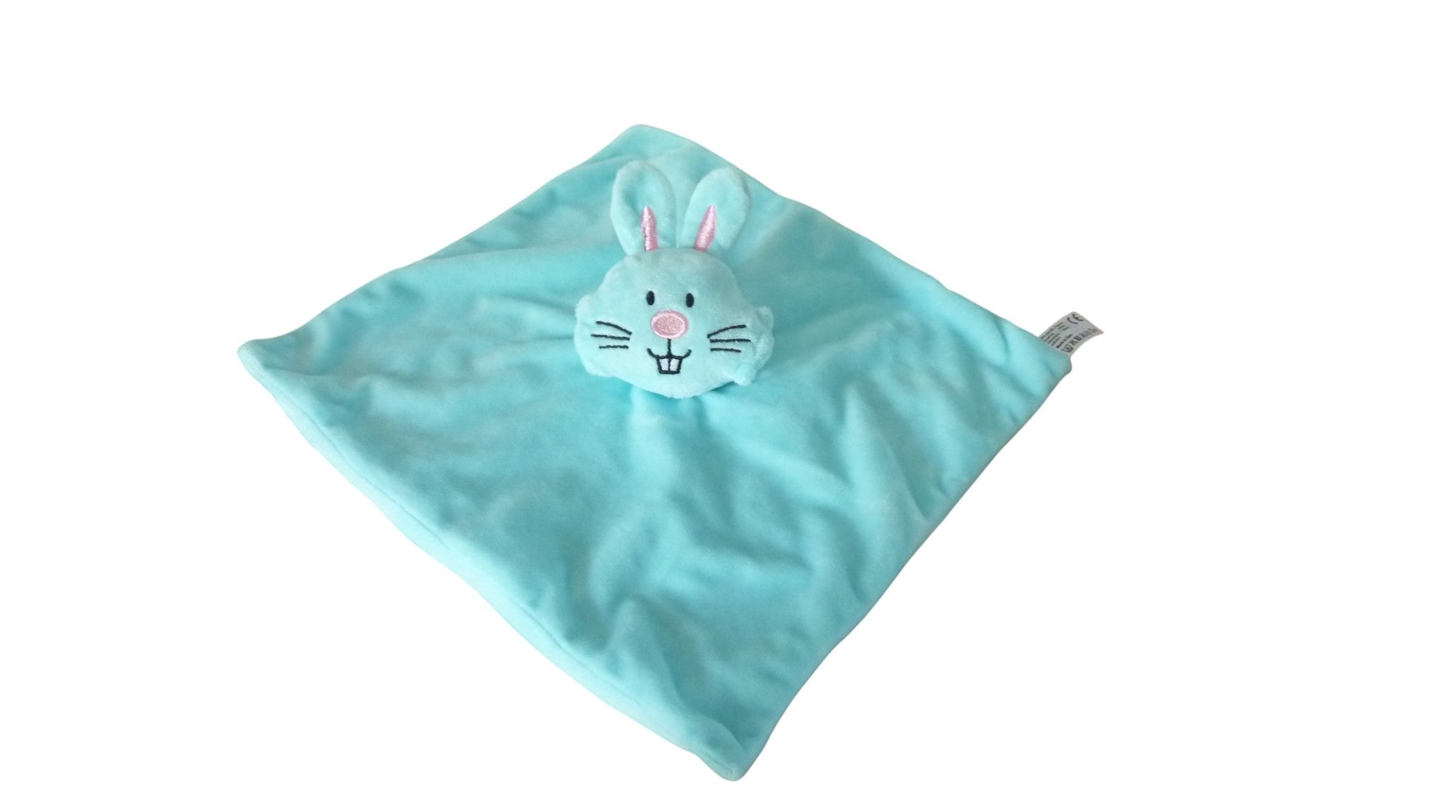 Doudou lapin plat bleu turquoise - Konimpex BV