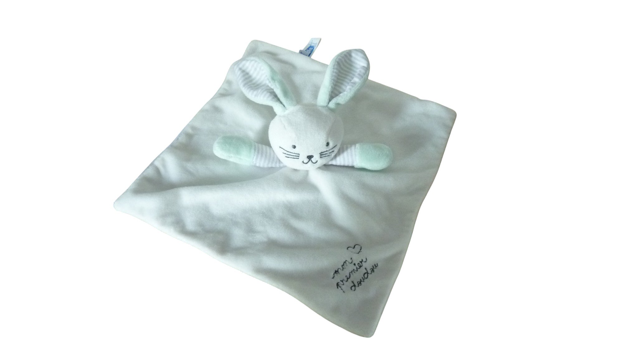 Doudou lapin plat blanc - Dodie