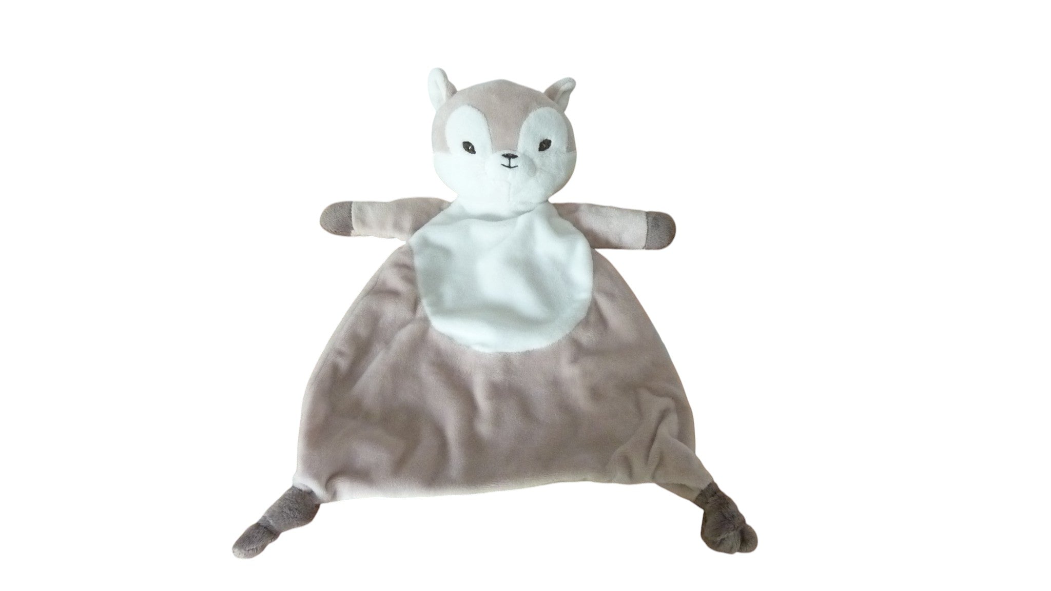 Doudou faon plat marron - Carréblanc
