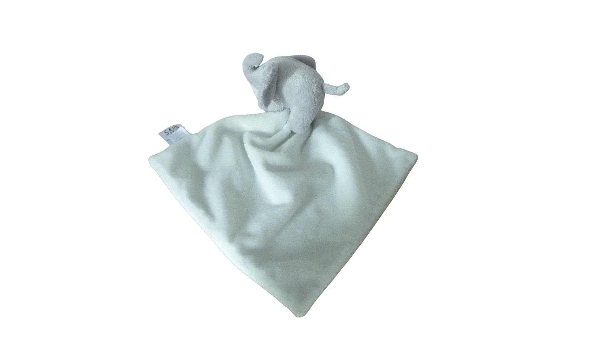 Peluche mouchoir éléphant gris blanc - The Little White Company