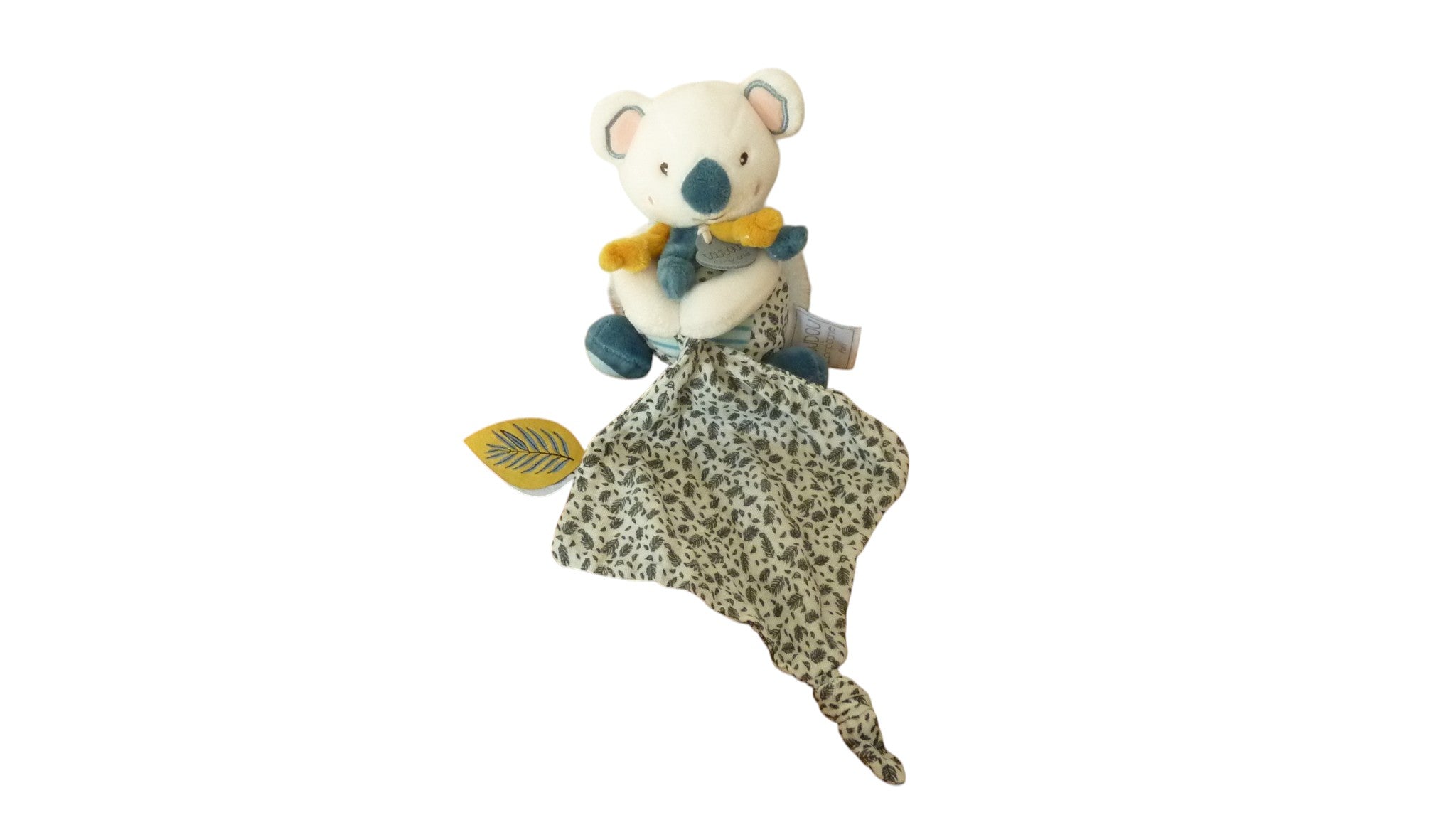 Peluche mouchoir koala bleu vert - Yoca le koala - DC3667 Doudou et Compagnie
