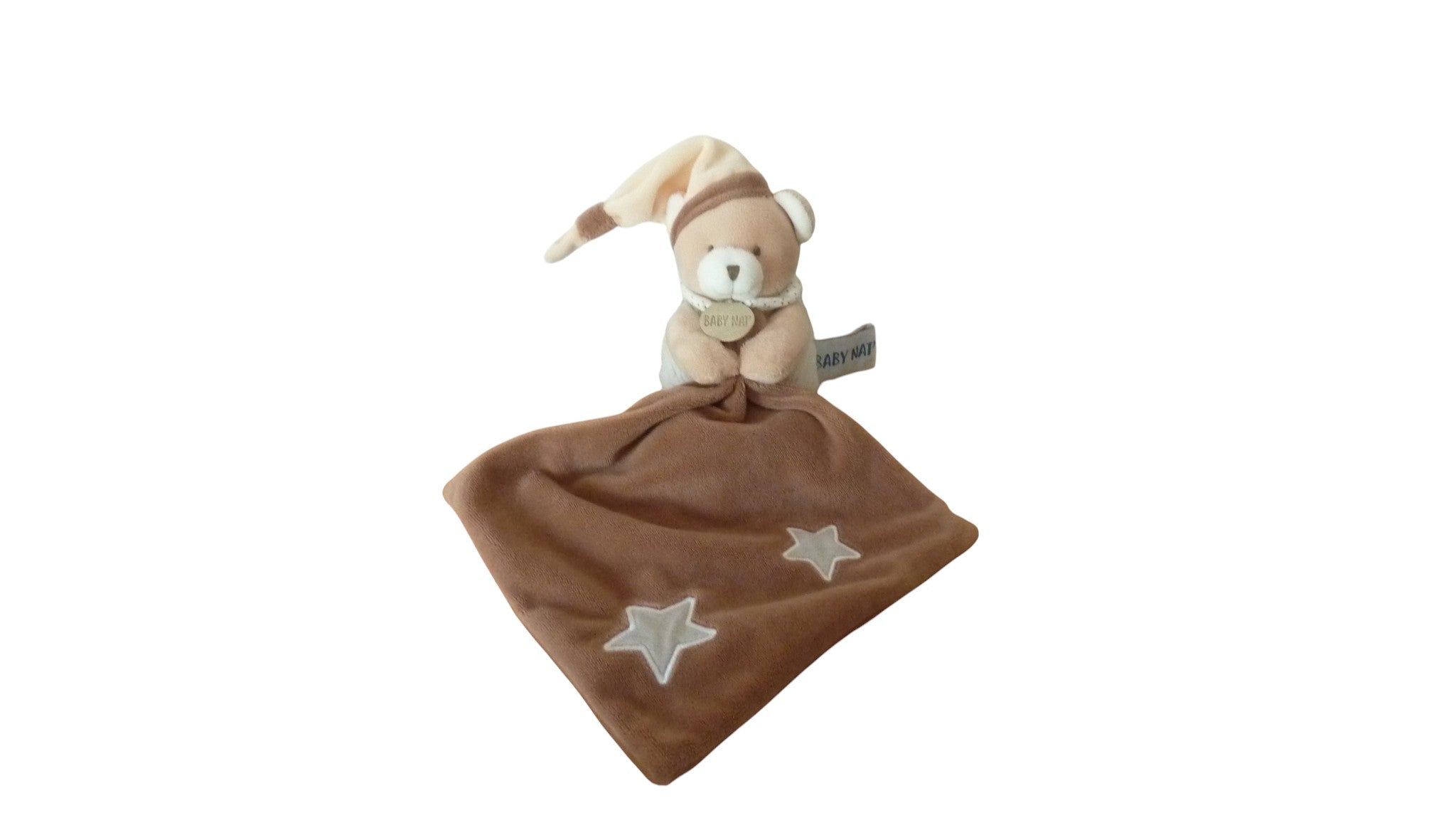 Peluche mouchoir ours marron- Les Luminescents - BN0622 Baby'Nat