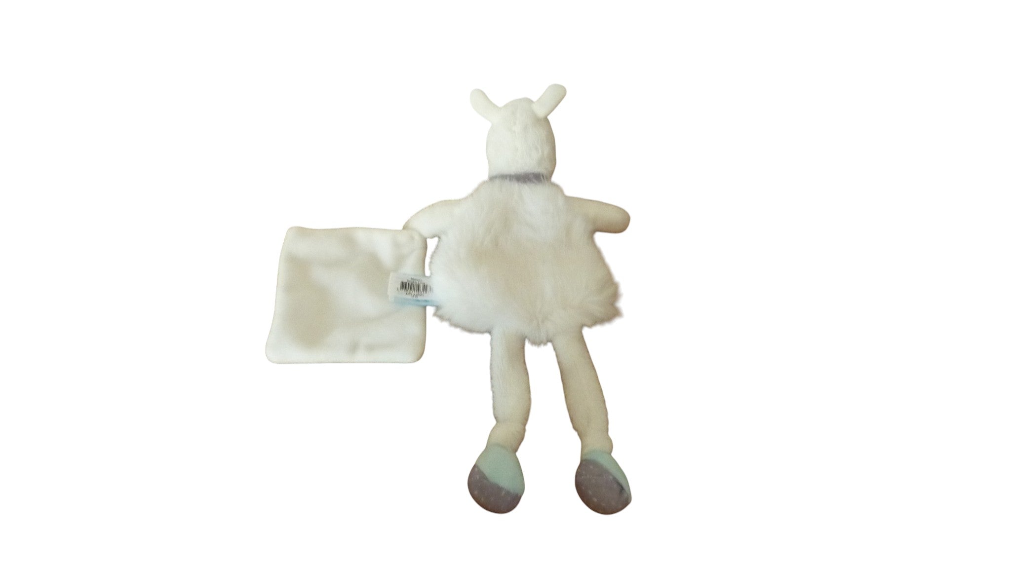 Doudou mouchoir lama blanc turquoise - BN0427 Baby'Nat