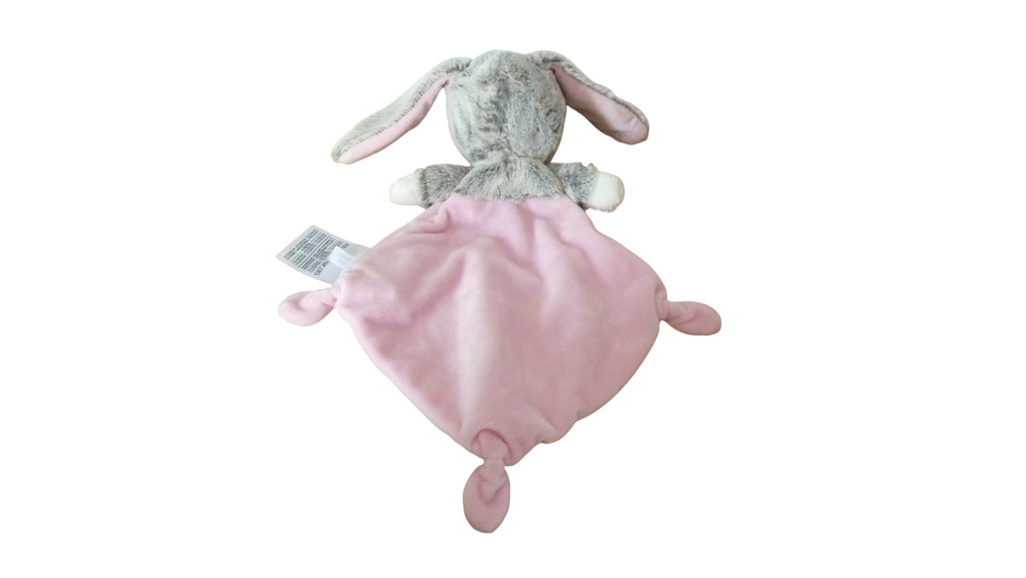 Doudou ours déguisé en lapin plat rose - Mots d'Enfants