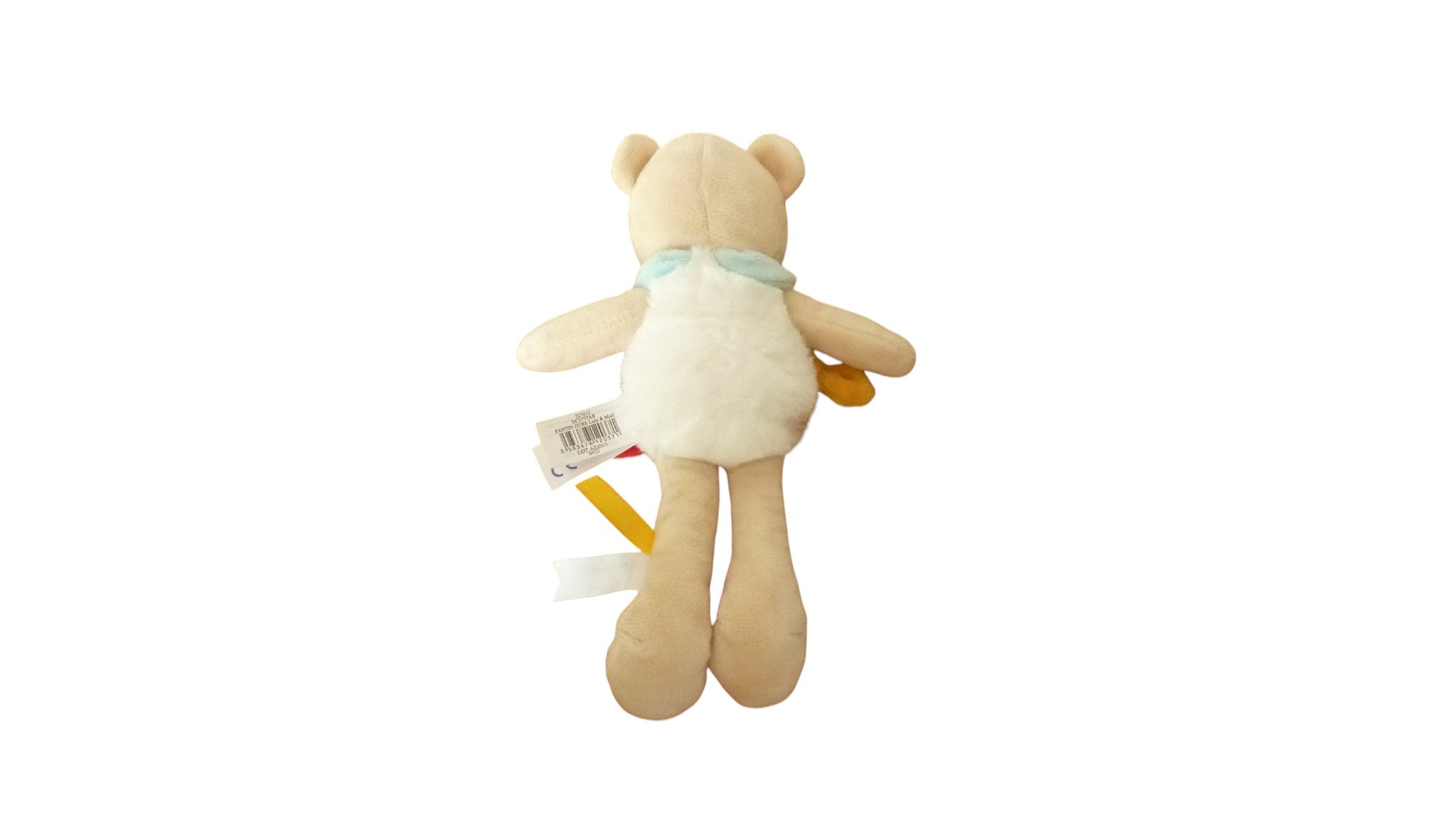 Peluche ours beige blanc - Lulu & Mael - P'tit Bisou 24 cm