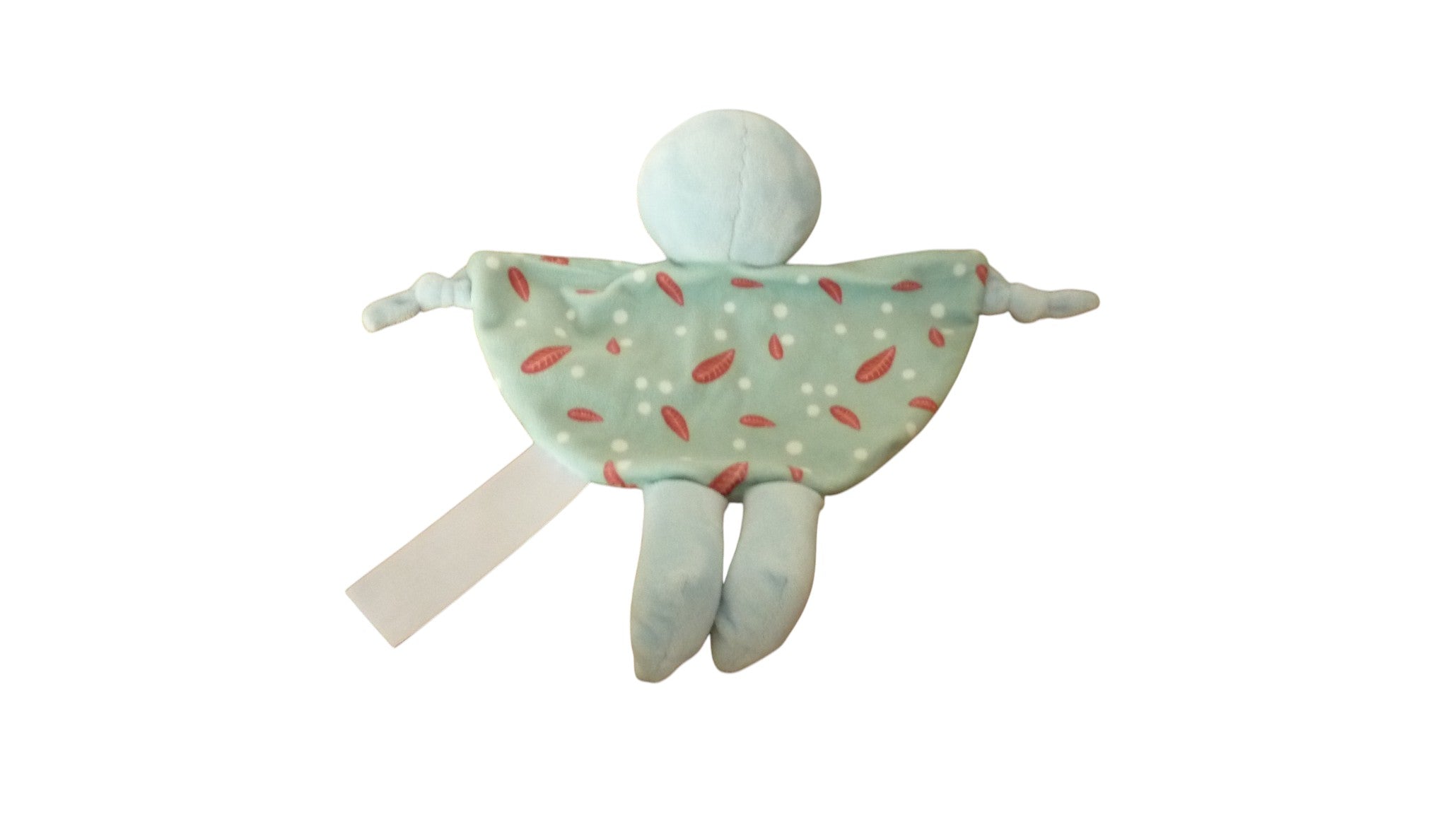 Doudou paresseux plat vert bleu - Tomkids